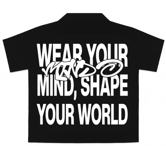 "Stay Locked In" Oversized Button Shirt